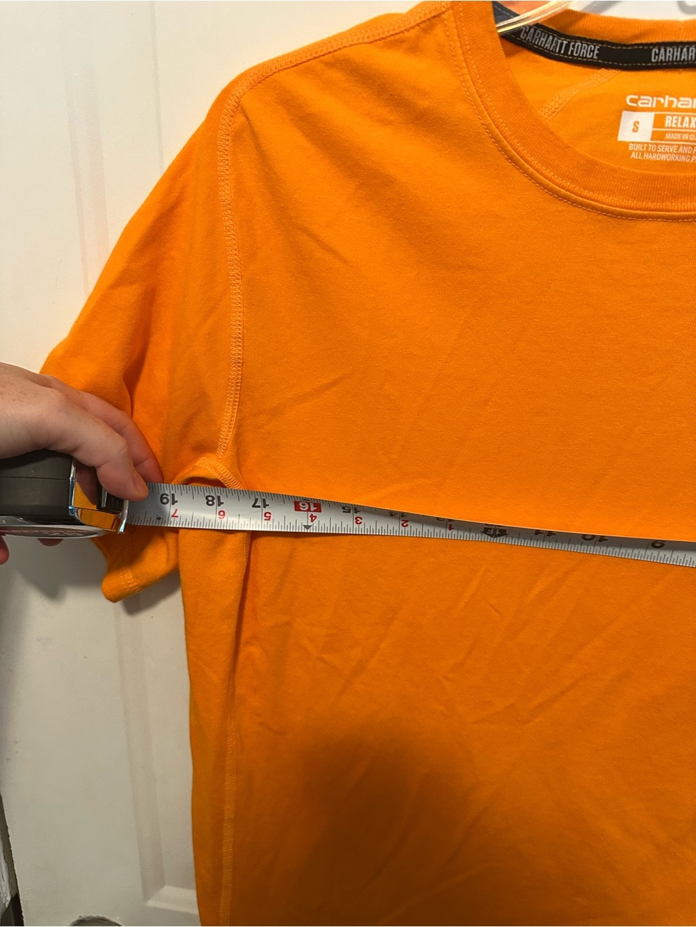 Carhartt Orange Short Sleeve Pocket T-Shirt - Picture 5 of 5